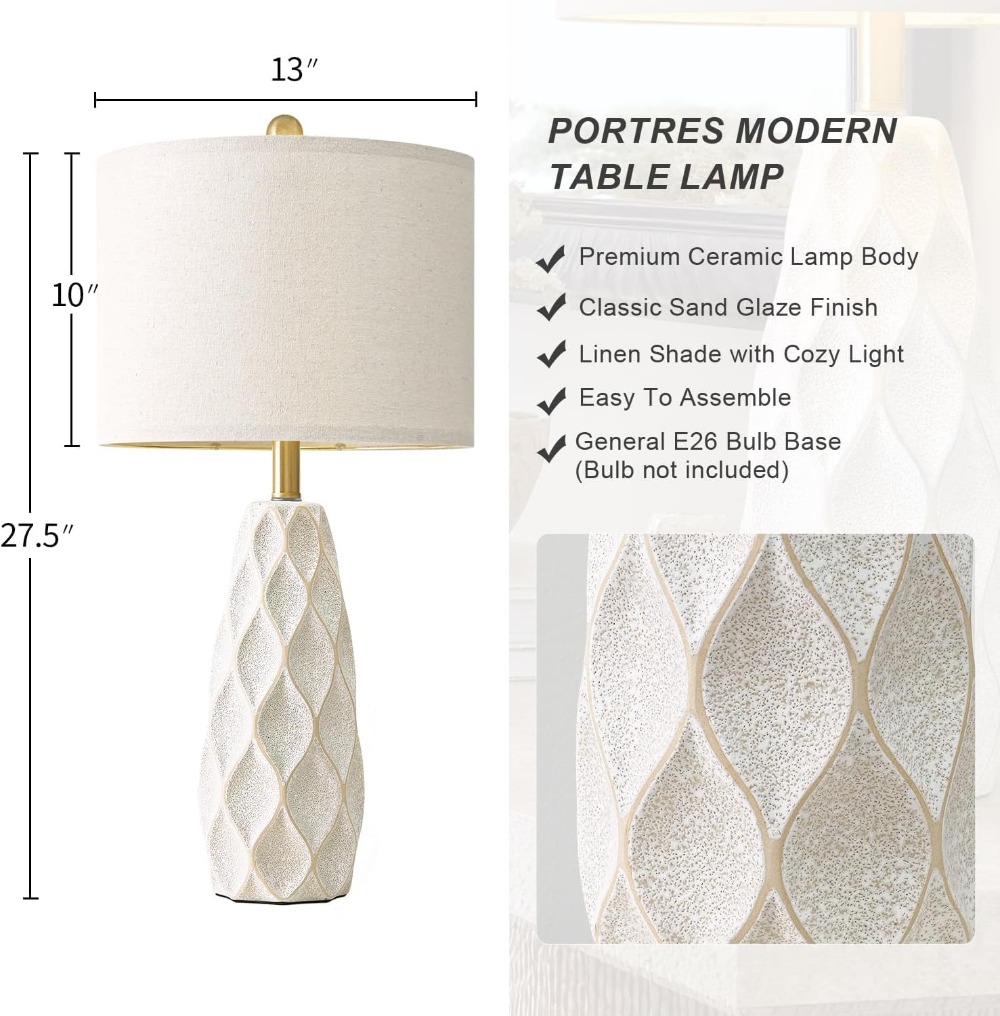 Set of 2 Modern Ceramic Table  - Lighting Decor Room recensie en prijs
