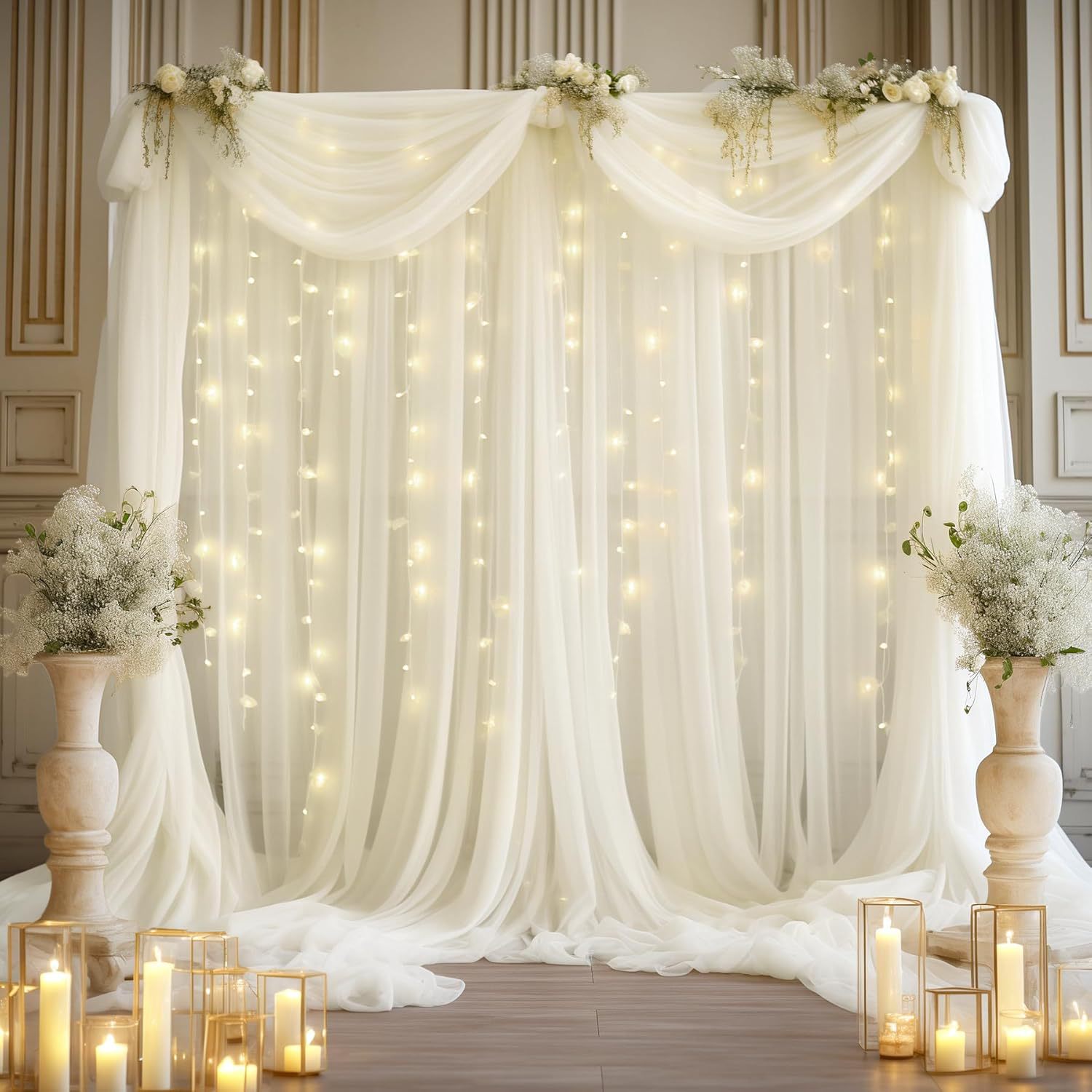 1 Pack Wedding Tulle Backdrop  - Decor Lighting Pack recensie en prijs