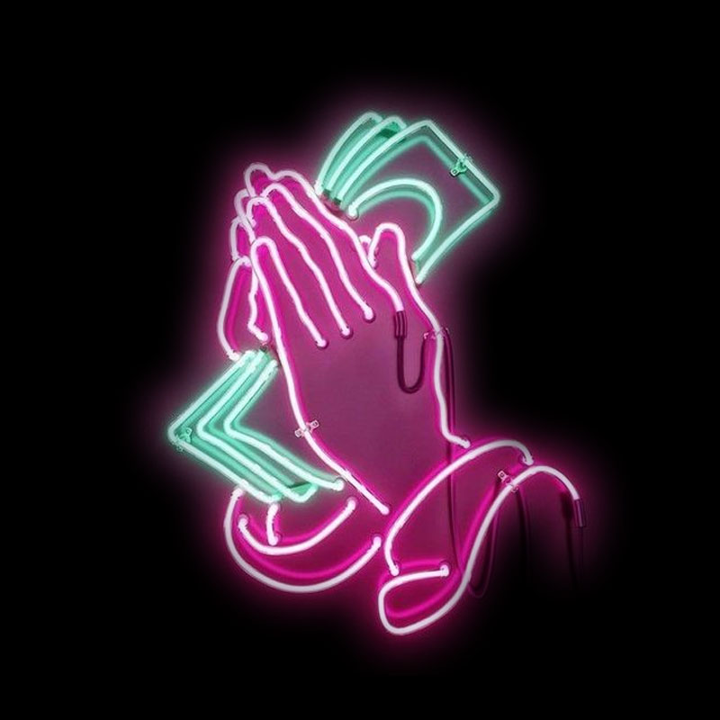 Praying Hands Neon Sign Light  - Outdoor Lighting Decor Ideas recensie en prijs
