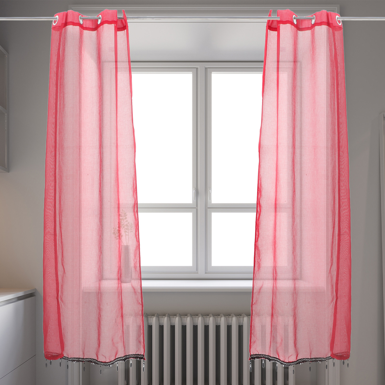 2Pcs Sheer Christmas Curtains  - Kitchen Decor Lighting recensie en prijs