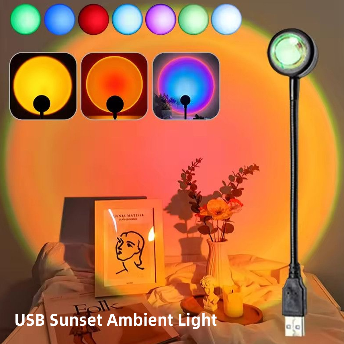 LED Rainbow Sunset Projection  - Sunset Lamp Projection recensie en prijs