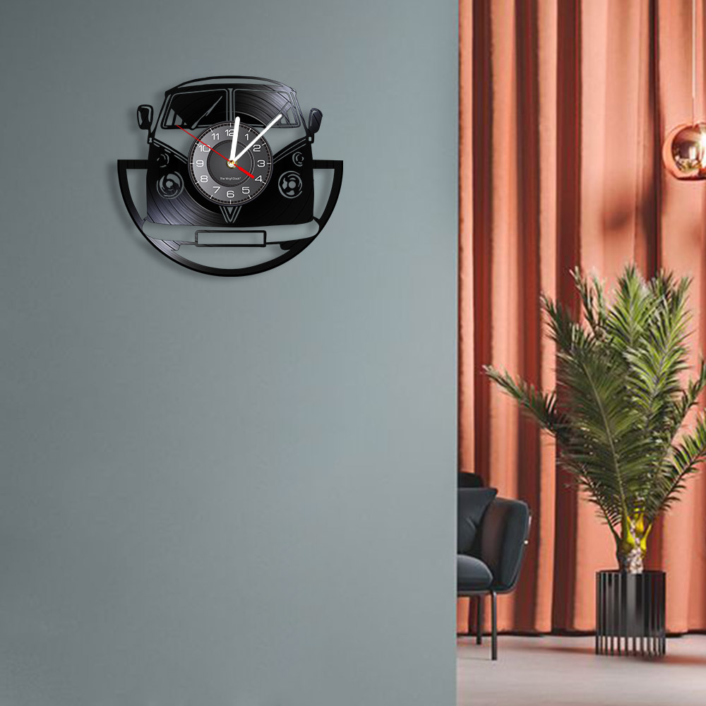 Minibus Vintage Vinyl Record W - Lighting Home Decor Wall Clocks recensie en prijs